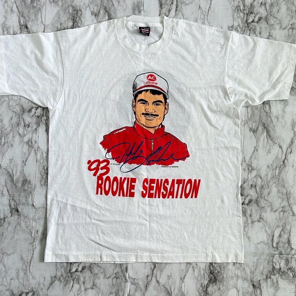Best Fruit of the Loom Vintage single stitch 1993 Jeff Gordon NASCAR racing 90s